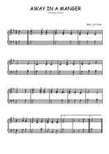 Téléchargez l'arrangement pour piano de la partition de Away in a manger en PDF